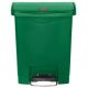 Slim Jim Resin F/Step Bin Green 8G/30L -RUBBERMAID