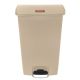 Slim Jim Resin F/Step Bin - 68L/18Gal - Beige - RUBBERMAID
