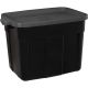 Rubbermaid 18 Gal. Roughneck Tote Black w/Gray Lid