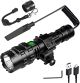 Garberiel LED USBRechargeable Flashlight w/Picatinny Rail Mount 5Modes 3000L