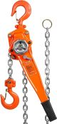 VEVOR Manual Lever Chain Hoist, 1 1/2 Ton 10FT, 3300 lbs - Orange
