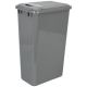 Hardware Resources Plastic Waste Container w/Lid, 35 Quarts