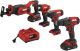Skil 20V 4-Tool Combo Drill &Impact Dr, Recip Saw &Light 2-2Ah Batteries&Charger