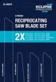 Eclipse Predator High Carbon Steel Reciprocating Saw Blade Set for Wood/Metal