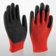 Red & Black Latex Coated Polyester Knit Glove