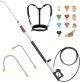 24' High Pressure Washer Telescoping Wand Inc. Gutter Cleaner 7 Tips 2 Hose Adap