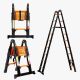 BOWEITI 16.5' Aluminum Ext Telescoping Ladder w/Detachable wheels 330lbs Cap