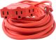 GB Heavy-Duty Outdoor Triple Tap Extension Cord 50' 14 AWG 15A/125V AC  Orange