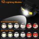 CURTSOD Headlamp Rechargeable 1200 Lumen, 12 Modes, WP, Motion Sensor