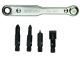 General Tools 5pc Ratcheting Offset Screwdriver Set with Pass-through Handle
