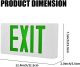 AKT LIGHTING Green LED Exit Sign Emergency Light UL-Listed, 120-277V