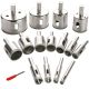 3 otters 15PCS Diamond Hole Saw Set 0.24 Inch - 2 Inch(6mm - 50mm)