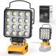 Ecarke 20V Cordless LED Work Light for DeWALT Batteries: 60W 6000LM