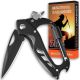 JUXWONE Multitool Carabiner Pocket Knife
