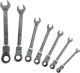 Eclipse 7pc Metric Flexible Head Combination Ratchet Wrench Set (8-19mm)