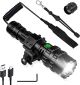 Tactical Flashlight w/Picatinny Rail Mount & Pressure Switch 5 Modes USB Rec.WP