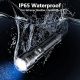 Wdtpro LED Rechargeable Flashlights High Lumens 6000LM Zoomable 3 Modes W/P