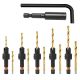 YQANDL 12Pcs HSS Adjustable Countersunk Drill Bits for Woodworking #4,6,8,10,12