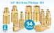 14pcs Air Hose Fittings, 1/4