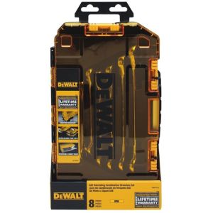 Dewalt 8pc Combination Ratcheting Wrench Set Metric