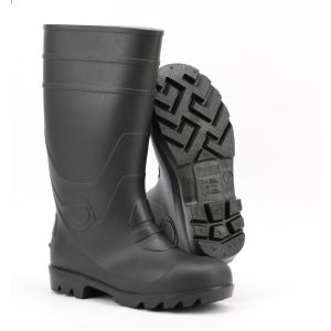 AGRIPRO Black Sole Steel Tip Tall Rubber Boots