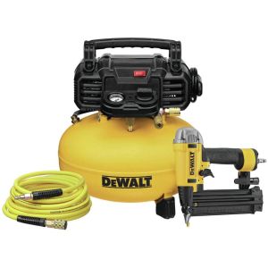 Dewalt 18G Brad Nailer and 6 Gallon Oil Free Air Compressor Combo Kit
