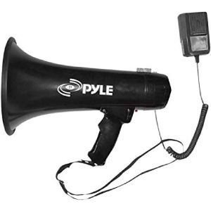 Pyle Portable Megaphone Speaker PA Bullhorn - Built-in Siren 40W