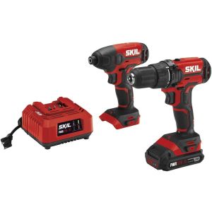 Skil 20V 2-Tool Combo Drill Driver & Impact Driver w/2Ah Battery & Charger