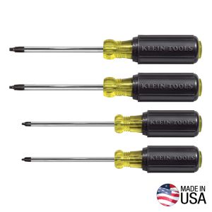 Klein Screw Driver Set Square Recess 4 Piece