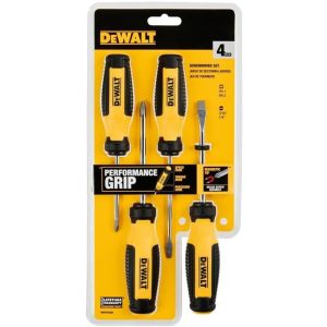 Dewalt Performance Grip Screwdriver Set 4Pc