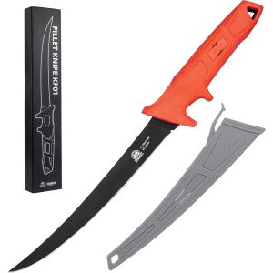 RUNCL Fillet Knife Fishing Sharp 8Cr14MoV Stainless-Steel Blade 9