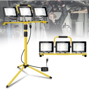 21000 Lumen Work Lights with Stand w/3 Adjustable Head LED Work Light and Tripod