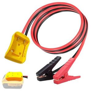 Jumper Cables w/Adapter for Dewalt 20V Battery 2' 8AWG Automotive Booster Cabl
