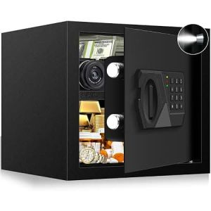 1.6 Cuft Digital Safe w/Smart Tamper Alert WP & FP Storage Pouch LED light
