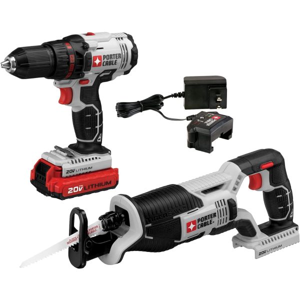 Porter Cable 20V MAX Cordless Drill Reciprocating Saw Combo Kit