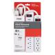 Prime 6-Outlet 750-Joule Surge Strip with Six-Outlet Power Strip, Combo Pack