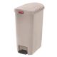 Slim Jim Resin S/Step Bin Beige 13G/50L - RUBBERMAID