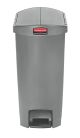 Slim Jim Resin S/Step Bin 50L/13Gal Gray - RUBBERMAID