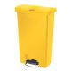 Slim Jim Resin F/Step Bin 50L/13Gal Yellow - RUBBERMAID