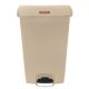 Slim Jim Resin F/Step Bin - 68L/18Gal - Beige - RUBBERMAID