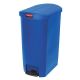 Slim Jim Resin S/Step Bin 68L/18Gal Blue - RUBBERMAID