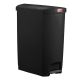 Slim Jim Resin S/Step Bin - 90L/24Gal - Black-RUBBERMAID