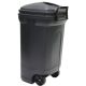 34 Gallon Wheeled Receptacle Black w/Locking Handles - UNITED SOLUTIONS