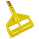 Rubbermaid Side Gate Wet Mop Handle Yellow Plastic Head, H/D Wood Handle