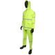 3pc .35mm PVC/Poly Fluorescent Green Rain Suit with Reflective - 2XL