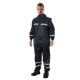 Black Rain suit w/two bar reflective tape on arms & legs - L