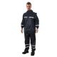 Black Rain suit w/two bar reflective tape on arms & legs - XL
