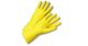 Flock Lined Yellow Domestic Latex Gloves - Small