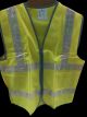 Traffic Vest 120 Denier - Silver Plastic Reflective - Silver Zip - 1 Front Pocke