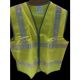 Traffic Vest 145 GSM - 3M Silver Plastic Reflective - Silver Zip - Yellow Lime